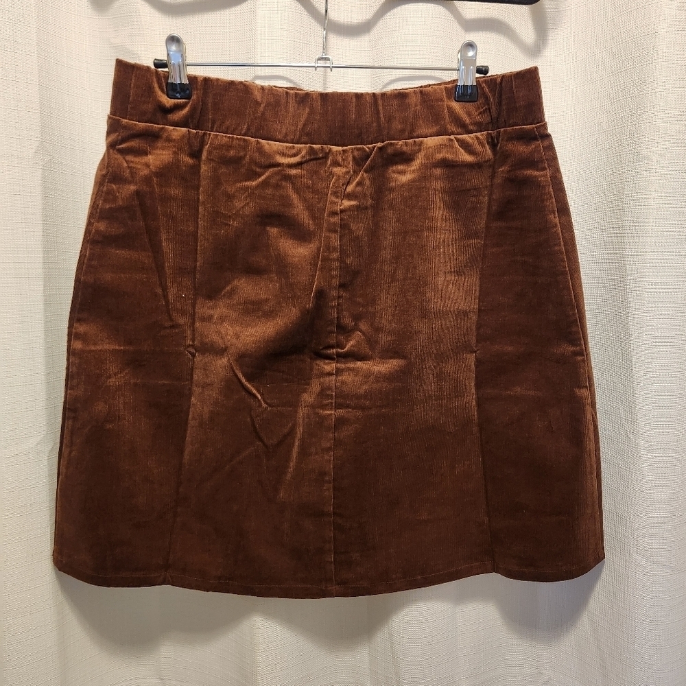 Torrid Brown Corduroy Button-Front Skirt Size 12 Plus Country - Picture 6 of 7